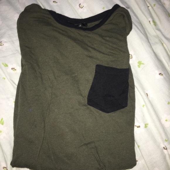 Forever 21 forest green mini T-shirt dress - Picture 4 of 4